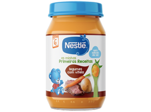 Refeição NESTLÉ as minhas Primeiras Receitas Legumes com Vitela Refeição NESTLÉ as minhas Primeiras Receitas Legumes com Vitela