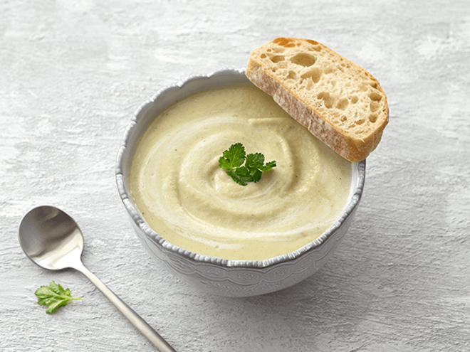 Puré de Couve-flor com Cenoura e Frango