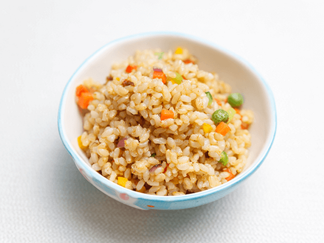 Ovo Mexido com Legumes e Arroz Branco