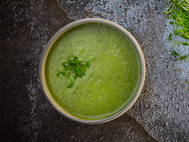 Sopa de Agrião com ovo