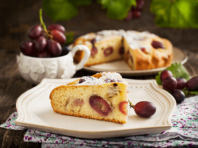 Bolo de uvas e semola Bolo de uvas e semola