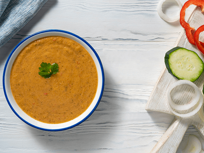 Puré de Alho Francês e Coentros com Borrego