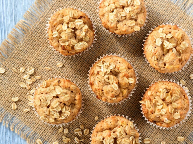 Muffins de Aveia, Cenoura e Maçã para Bebés 