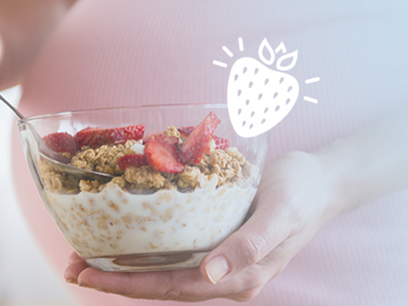 Alimentação e nutrição na gravidez – iogurte com fruta