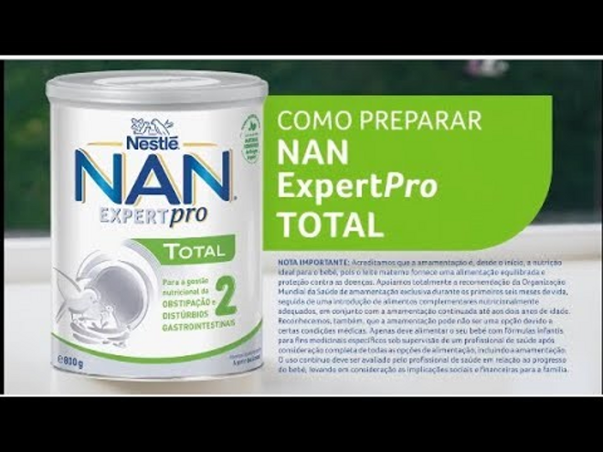 Modo de preparação NAN ExpertPro TOTAL