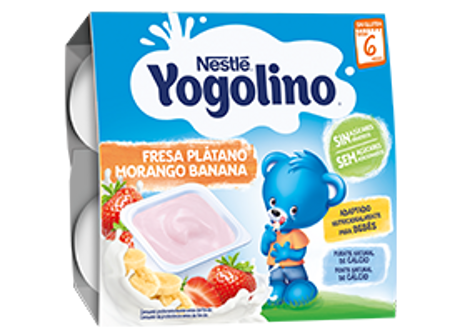 YOGOLINO Morango Banana 0% Açúcares Adicionados