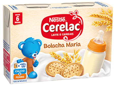 Cerelac leite e cereais bolacha maria menor