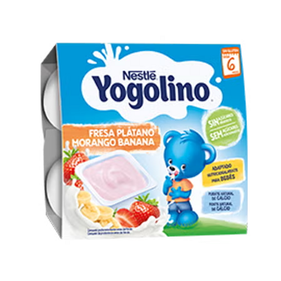 Copinhos YOGOLINO Morango Banana 0% Açúcares Adicionados