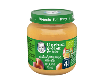 Fruta para Bebé GERBER Organic Maçã Alperce Pêssego