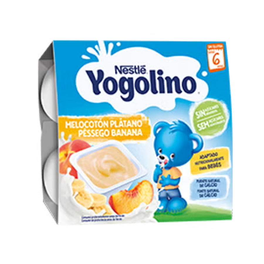 Copinhos YOGOLINO Pêssego Banana 0% Açúcares Adicionados
