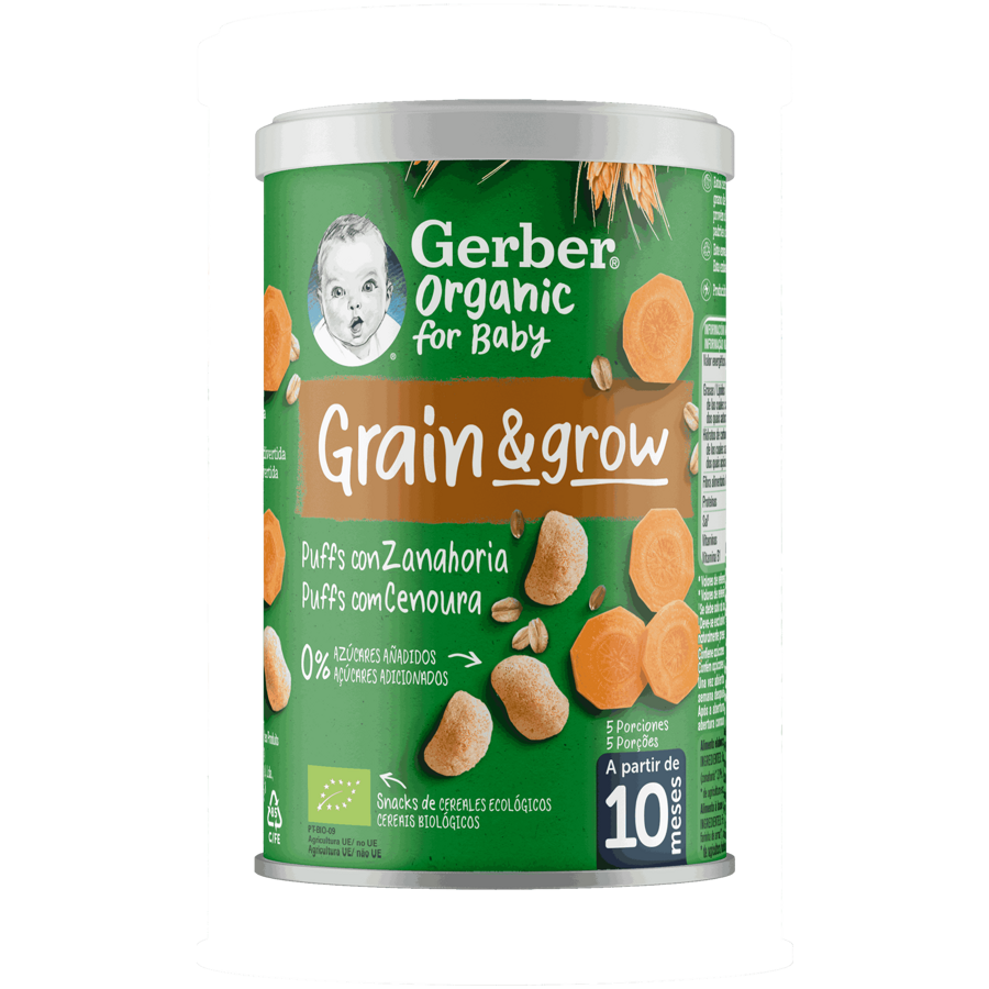GERBER Organic NutriPuffs Cenoura Laranja