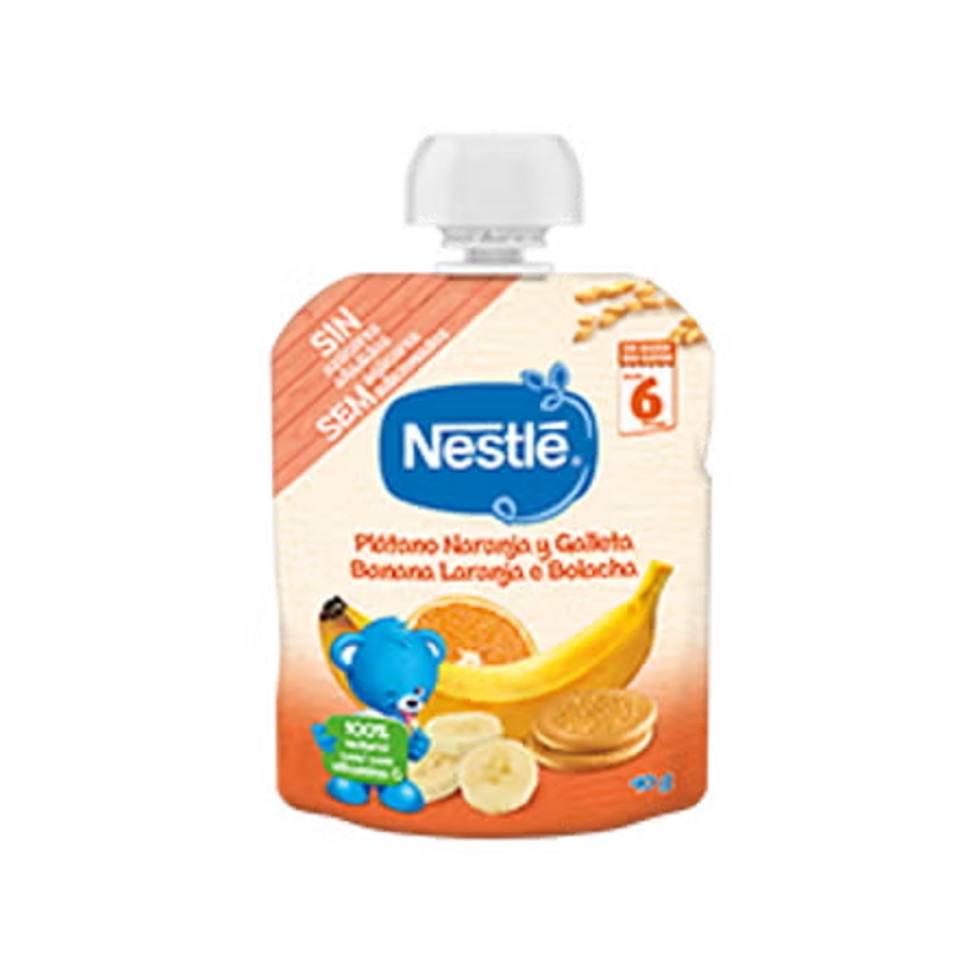 Saqueta de Fruta NESTLÉ Banana Laranja e Bolacha
