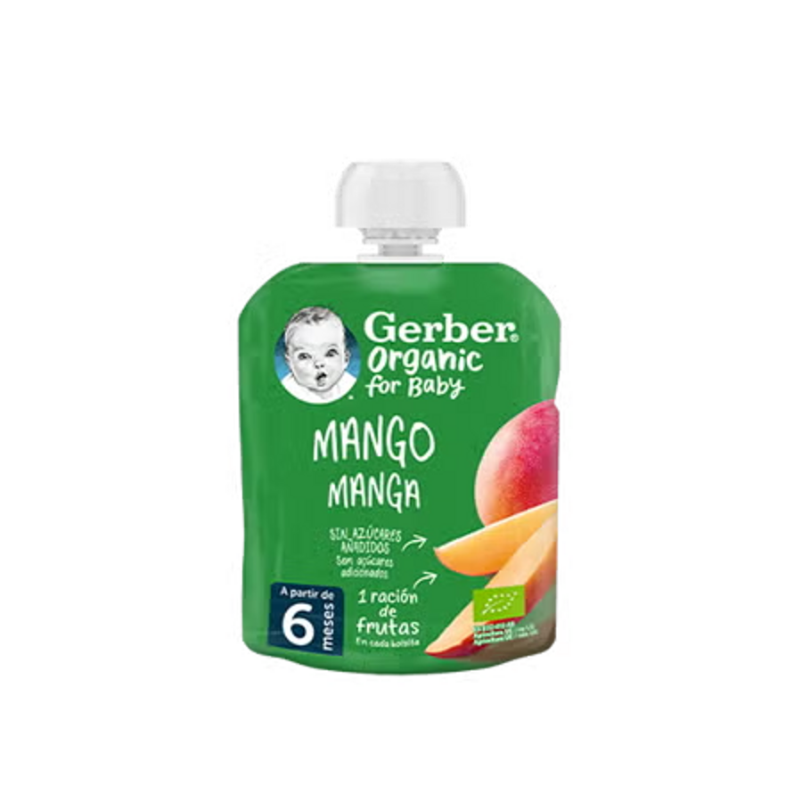 Saqueta de fruta para Bebé GERBER Organic Manga