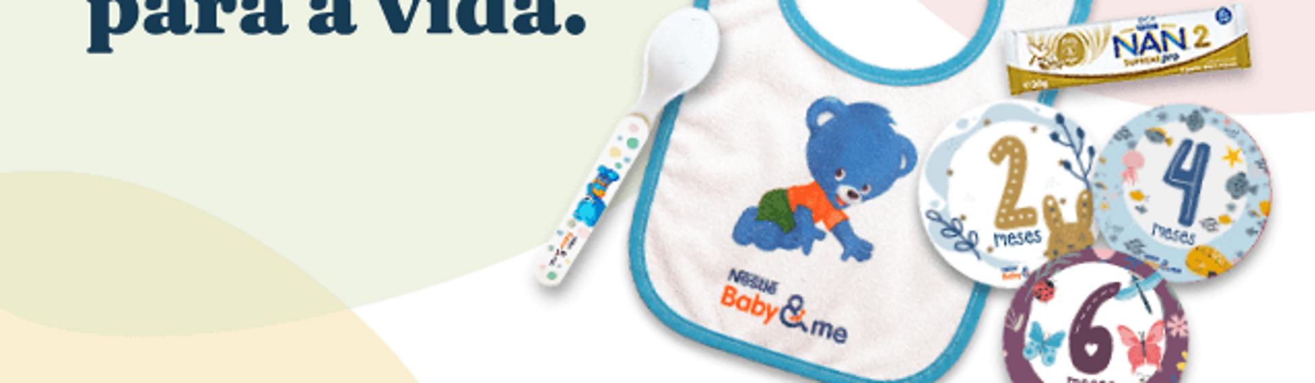 Brinde boas-vindas do Clube Nestlé Baby&me