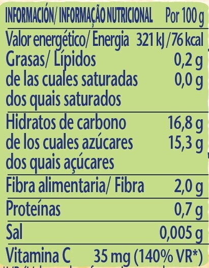 tabela nutricional Saqueta de Fruta NESTLÉ Banana Maça tabela nutricional Saqueta de Fruta NESTLÉ Banana Maça