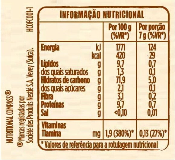 Tabela Nutricional